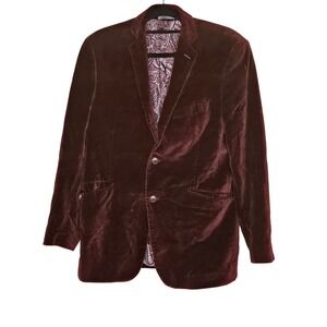 Velvet Burgundy Wine Blazer Med Career Party Glam Whimsigoth Indie Holiday‎